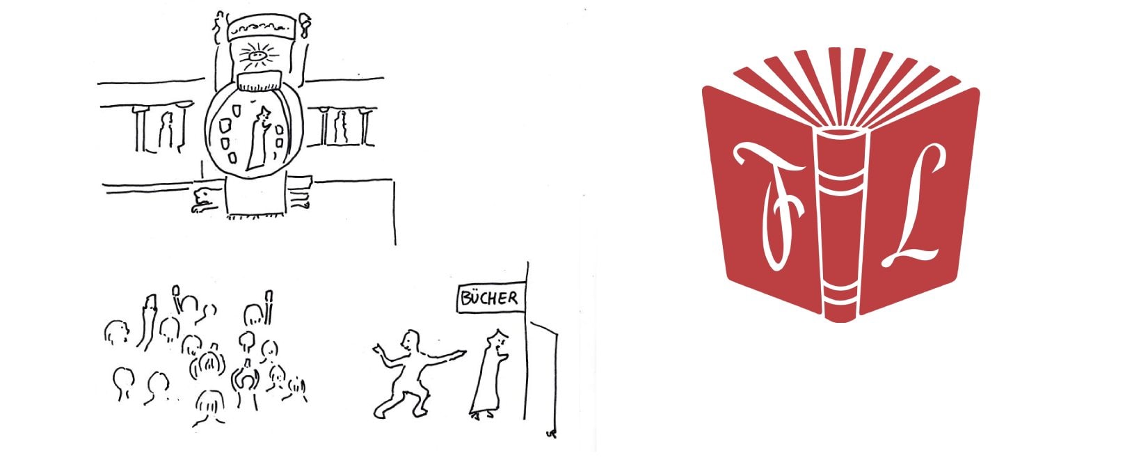 Grafik Menschenmenge vor Ankeruhr